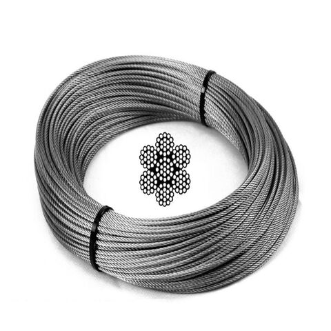 T304 Stainless Steel Cable 7x19 Wire Rope Cable, Winch Rope