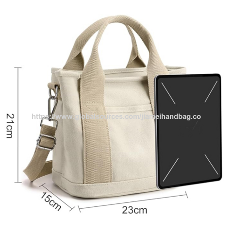 Canvas Tote Bag Damen Satchel Bag mit Reißverschluss Tote Handtasche Damen Umhängetasche Tägliche Arbeitshandtasche for sale at factory direct price