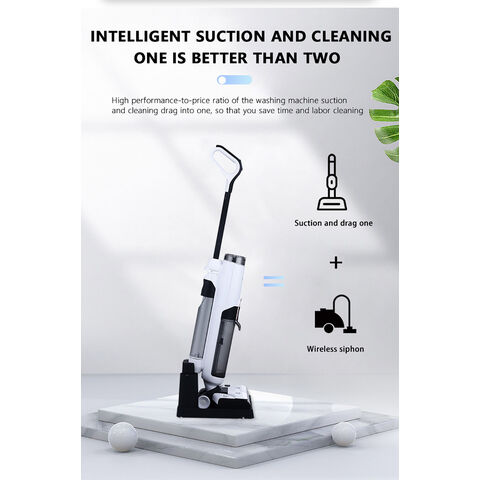 Household large capacity handheld wireless automatic hand push vacuum mop automatic cleaning machine for floor washing