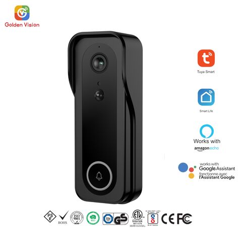 Bel Pintu Video Pintar Tuya HD 3MP/4MP Tahan Air, KAMERA WIFI nirkabel luar ruangan dapat dipadukan dengan chime for sale at factory direct price