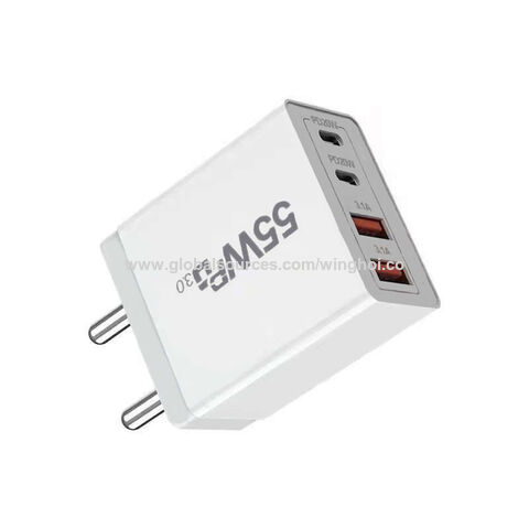 شواحن USB متعددة المنافذ 55 واط، محول طاقة USB OEM، سعر جيد، شاحن سريع 4 منافذ، شواحن سفر بالجملة، شواحن حائط
