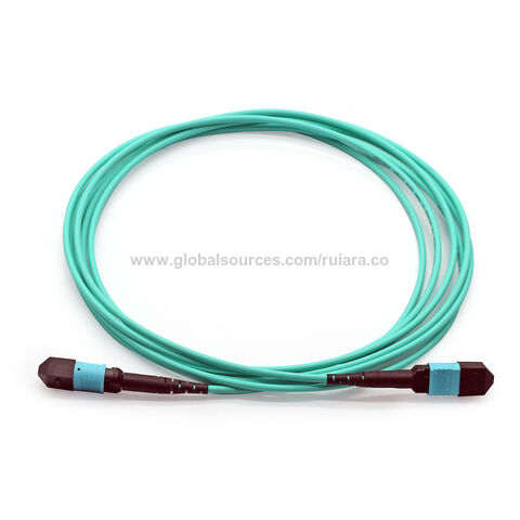 Maßge schneiderte hohe Qualität Low Loss Multi mode OM3 12 Fasern Typ B MPO zu MPO Faser Patch Kabel for sale at factory direct price