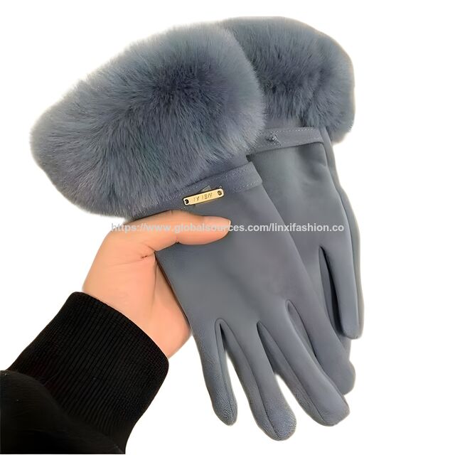 Guantes táctiles para conducir y montar: guantes cálidos de terciopelo grueso a prueba de frío y viento para pantalla táctil for sale at factory direct price