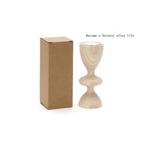 Minimalistische Kerzenhalter aus Holz für gehobene Inneneinrichtung. Einzigartiger dekorativer Kerzenhalter aus Holz im minimalistischen Stil für Großhändler. for sale at factory direct price