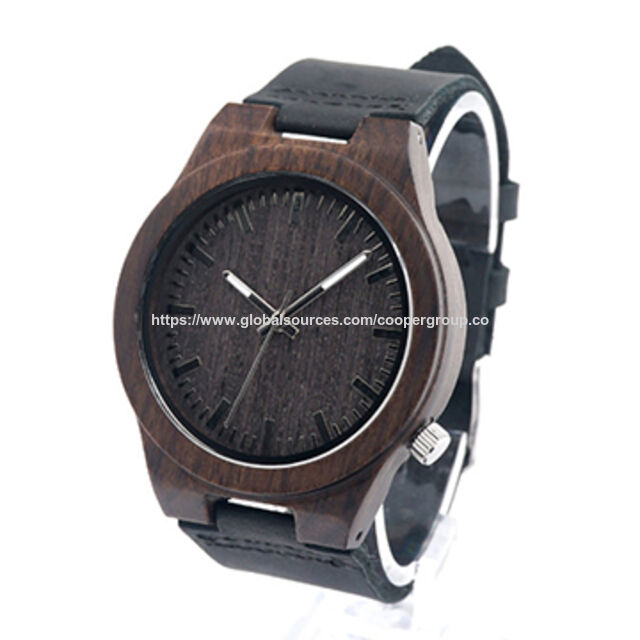 Relógio de pulso de madeira com logotipo personalizado para homem, por atacado for sale at factory direct price