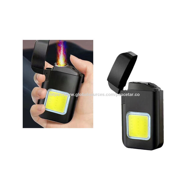 Dual Arc Type-c Rechargeable Lighter With Built-in 18 Cob Light ...