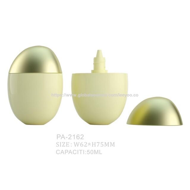 PA-2162 Tubo de Creme Solar Protetor em Forma de Ovo de 50 ml, Estojo Vazio para Base, Tubo de Plástico de 50 ml para Embalagem de Cosméticos for sale at factory direct price