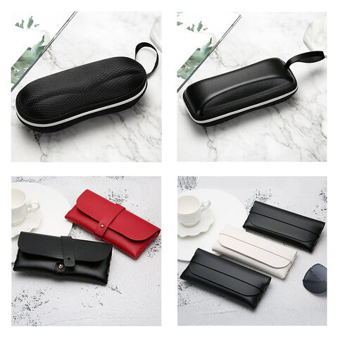 Estuche para gafas de sol con logo personalizado 2022, plegable, de cuero, cajas para gafas, embalaje for sale at factory direct price