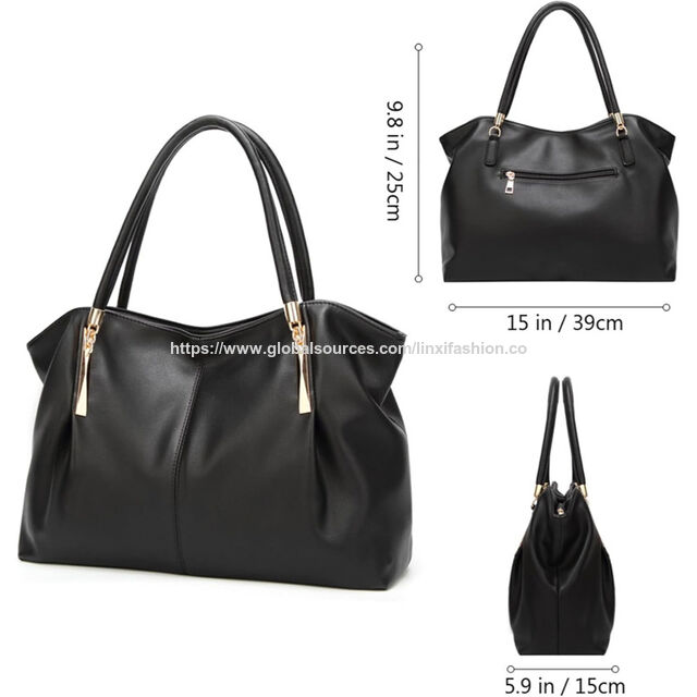 Große PU-Leder Handtaschen Damen Schulter Tote Bag Kundenspezifisches Design willkommen