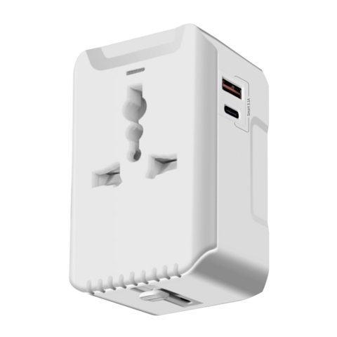 OEM/ODM Adaptador de Viagem Universal Barato com USB e Tipo-C 3.1A Adaptador de Viagem Mundial Para Escritório em Casa for sale at factory direct price