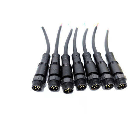 Conector impermeable de 3 pines IP67 para iluminación LED exterior, conector impermeable de 4 pines, conector de cable M10