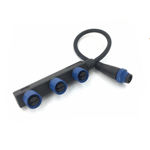 Cable LED Impermeable para Interiores/Exteriores IP67 M15 para Farolas Exteriores Conector en Forma de F M15 Impermeable para Módulos LED