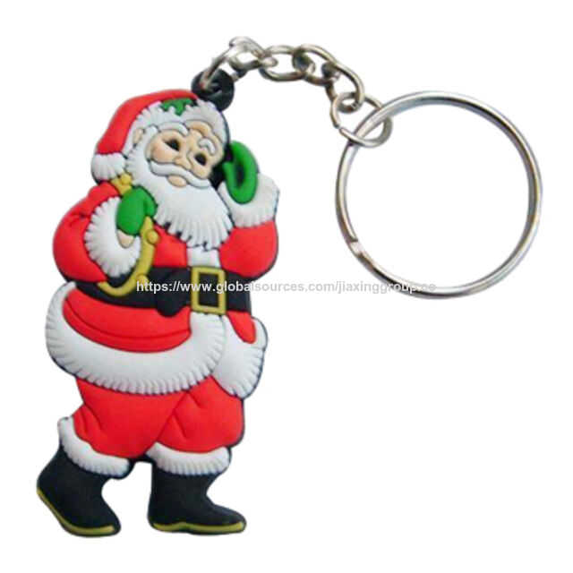 Elegante chaveiro de Natal de liga com esmalte e strass para atacado for sale at factory direct price
