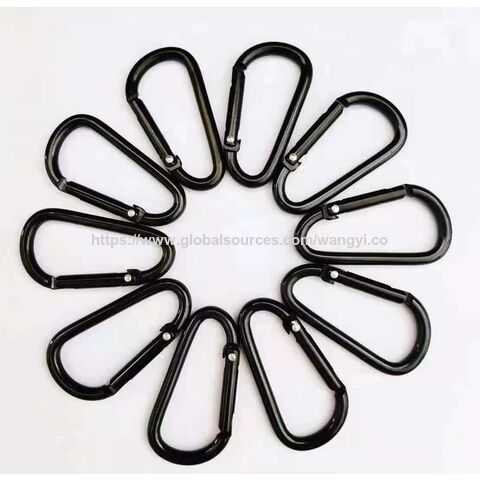 Precio de fábrica Tamaño 5# Gancho de aluminio colorido tipo D, mosquetón de aluminio, mosquetón con forma de S para escalada