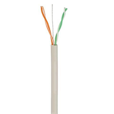 بكرة كابل شبكة إيثرنت UTP CAT5E بنحاس نحاسين من النحاس النحاس المتين كابل اتصالات لون ابيض غير محمي