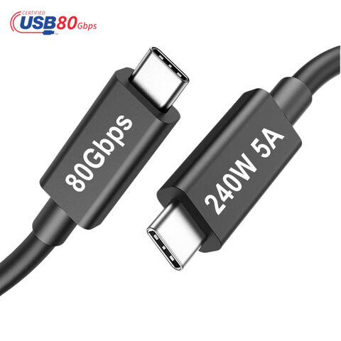 USB-IF-zertifiziertes, werkseitig angepasstes USB4 V2.0 Gen4 80Gbps 16K 60Hz Datenkabel, kompatibel mit Thunderbolt 5
