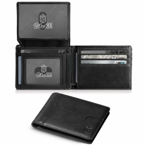 Echtes Leder Portemonnaie Multifunktional ID Anti-Entmagnetisierung Großes Fassungsvermögen Kurze Brieftasche Großhandel Rindsleder Geldbörse für Damen