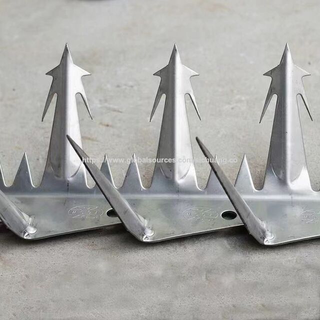 High Security Anti-climb Large Size Razor Spikes Decorative Steel Wire ...