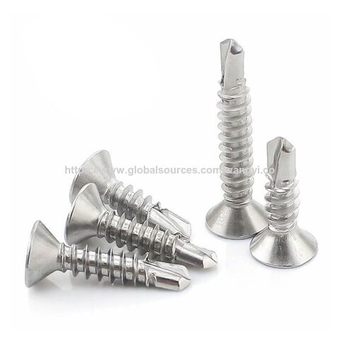 Factory customized flat head stainless steel M5M6M8 self-drilling screws