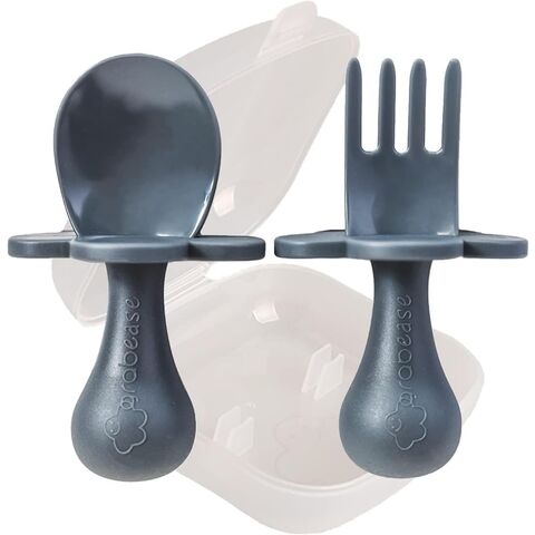 Kleinkind Löffel und Gabel für die erste Phase der Selbstfütterung für Babys ab 6+ bis 12 Monaten und älter | Baby-Besteck & -Geschirr for sale at factory direct price