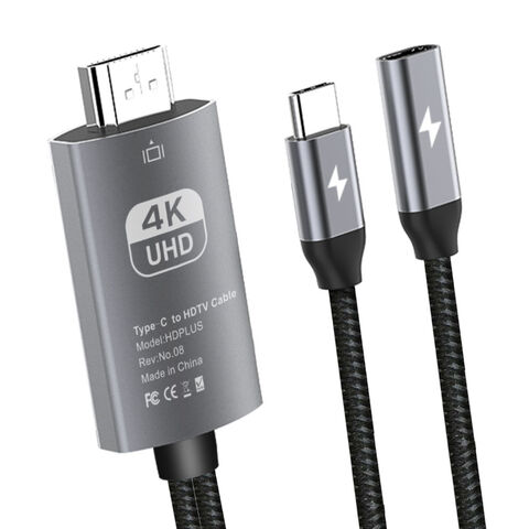 USB-C-zu-HDTV-Kabel + PD-Laden, Typ-C-zu-HDTV-Kabel + PD-Laden MHL, 4K60Hz