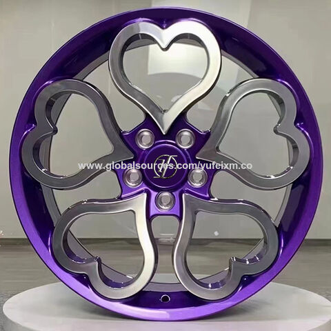 Yufei Factory Price Purple Wheel Rims Heart-shaped Forged Wheels 19 20 ...
