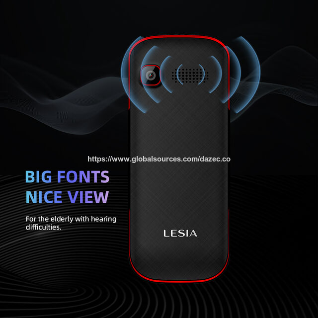 Telefone Básico Dual SIM em Barra Colorido em Estoque com Bateria Grande e Alto-falante Lesia, Ideal para Idosos/Crianças