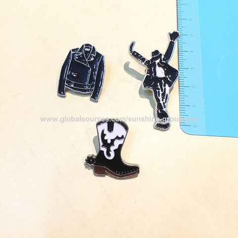 Insignia de metal con broche de Michael Jackson para bolsos y ropa - Accesorios personalizables