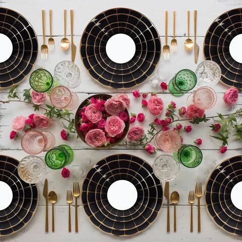 Künstlerisches, langlebiges Bone China Geschirr - Unübertroffene Wahl für Partys, Restaurants, Hochzeiten und Zuhause, Bestseller-Klassiker