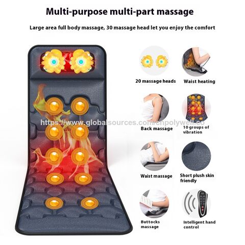 Nouveau Masseur Vibrant pour Soulager les Tensions Lombaires, les Douleurs Musculaires du Dos, Massage Multi-Zones avec Pétrissage et Chaleur - Matelas de Massage for sale at factory direct price