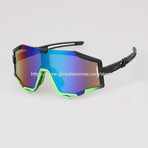 Neue Sport-Sonnenbrille, Kunststoffrahmen, UV 400 Schutz, OEM-Bestellungen willkommen, CE-, FDA-geprüft.