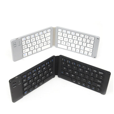 Rechargeable Bluetooth 5.0 Wireless Foldable Keyboard, Slim Portable ...