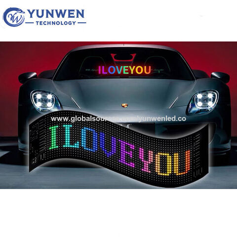 Car Rear Led Display App Programmable Control Led Car Sign Board Usb Scrolling Message Led ...