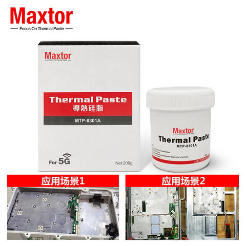 Vente en gros et au détail de graisse thermique Maxtor MTP-8301A à ultra-haute performance, 200 g, 11,2 W/mk pour CPU 5G AAU for sale at factory direct price