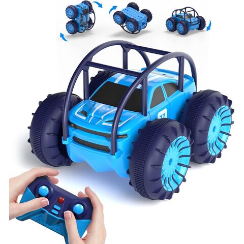 Coche Teledirigido 4x4 Con LEDs Y Acrobacias 360° - Regalo Para Niños 8-12 Años, Control 2.4G, Batería Recargable, Todo Terreno