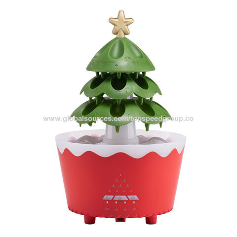 2024 Neues Weihnachtsgeschenk Aroma Diffuser Maschine Tragbarer Luftbefeuchter Schlafzimmer Buntes Licht Weihnachtsbaum Aromatherapie Gerät