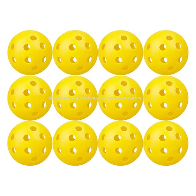 Bola de Pickleball com 40 furos, alta demanda. Várias cores disponíveis para venda por atacado.
