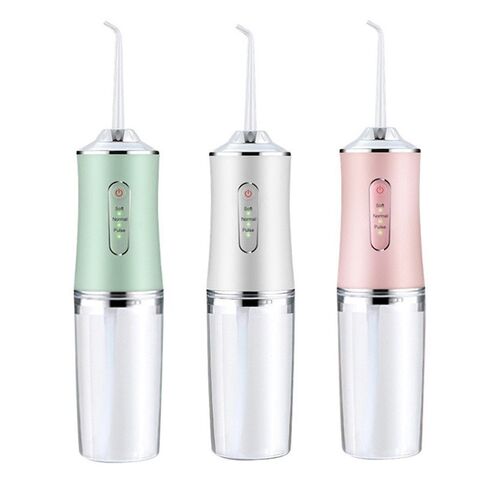 Irrigateurs buccaux électriques portables en gros, couleurs blanc, vert, rose, pour la maison, les voyages en extérieur, brosses à dents rechargeables portables for sale at factory direct price