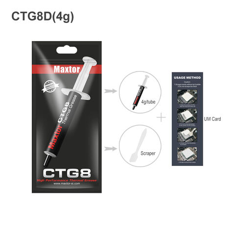 Maxtor CTG8D 4g 12.8W/m.k Hochleitfähige CPU-Wärmeleitpaste aus Silikon, PC-Gaming, Kühlkörper, Wärmeleitpaste