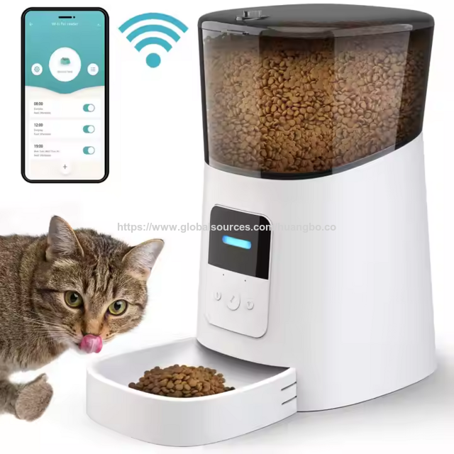 Hochwertiger 6L Futterautomat für Hunde und Katzen mit APP-Fernbedienung, WLAN und Mikrochip – Intelligenter automatischer Tierfutterspender im Großhandel for sale at factory direct price