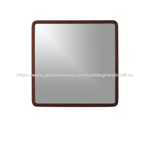 Espejo de Pared de Madera de Nogal OEM y ODM, Espejo con Aspecto de Madera Natural, Espejos Decorativos de Nogal, Espejo de Pared Grande con Precio de Fábrica de Vietnam