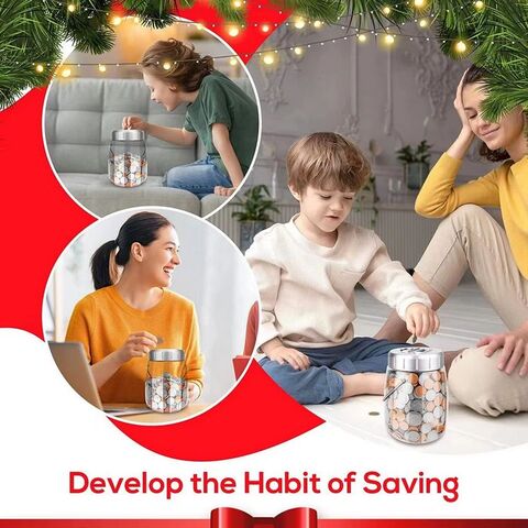 Celengan Portabel Hadiah Natal dengan Penghitung Digital LCD dan Pegangan untuk Anak-anak - Ideal untuk Menabung Koin for sale at factory direct price