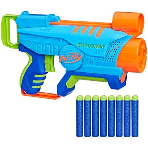 Pistola de Juguete de Espuma Fácil de Usar con 8 Dardos para Juegos al Aire Libre para Niños de 6 Años en Adelante