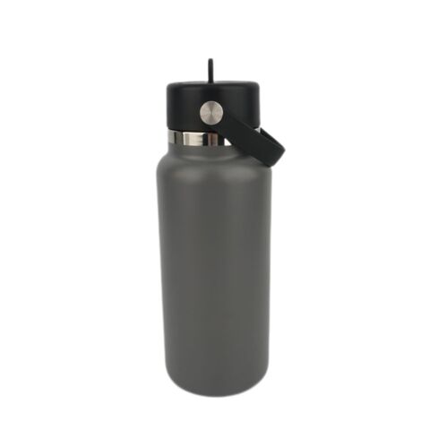 مصنع صيني زجاجة مياه للشرب 1 لتر 1000 مل مع شفاطة ومقبض، زجاجة مياه على شكل قارورة for sale at factory direct price