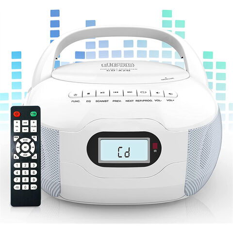 Tragbarer Top Loading CD-Boombox mit UKW-Stereo-Radio, AC/Batteriebetriebener CD- und Kassettenplayer-Kombination