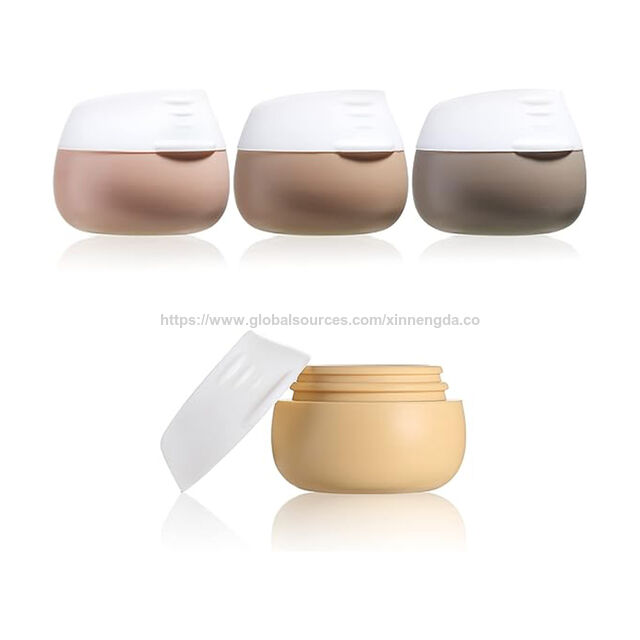 Tarros Cosméticos de 20 ml para Muestras de Maquillaje, Contenedor de Artículos de Aseo de Viaje de Silicona, Tarros de Viaje Personalizados para Cremas Líquidas y Lociones