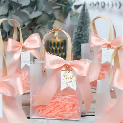 Sac cadeau givré, sac à main transparent de haute qualité, sac cadeau d'anniversaire, sac d'emballage cadeau de mariage, sac cadeau
