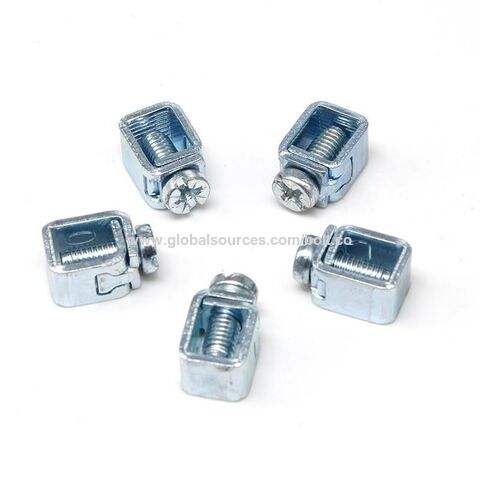 Borne de Jaula Galvánica de Acero con Tornillo, Terminales Eléctricos de Metal con Zinc Amarillo