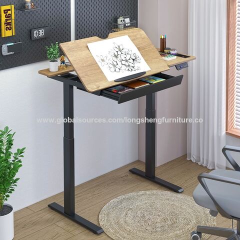 OLIN LT-3668 Mesa de Desenho Elétrica com Motor Único, Altura Ajustável, Mesa de Leitura e Escrita, Estação de Trabalho com Ângulo de Mesa Ajustável for sale at factory direct price