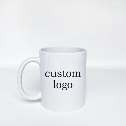 Tasses en céramique de sublimation blanches de haute qualité de 11oz/15oz avec logo personnalisé en gros pour le thé, le café et Noël